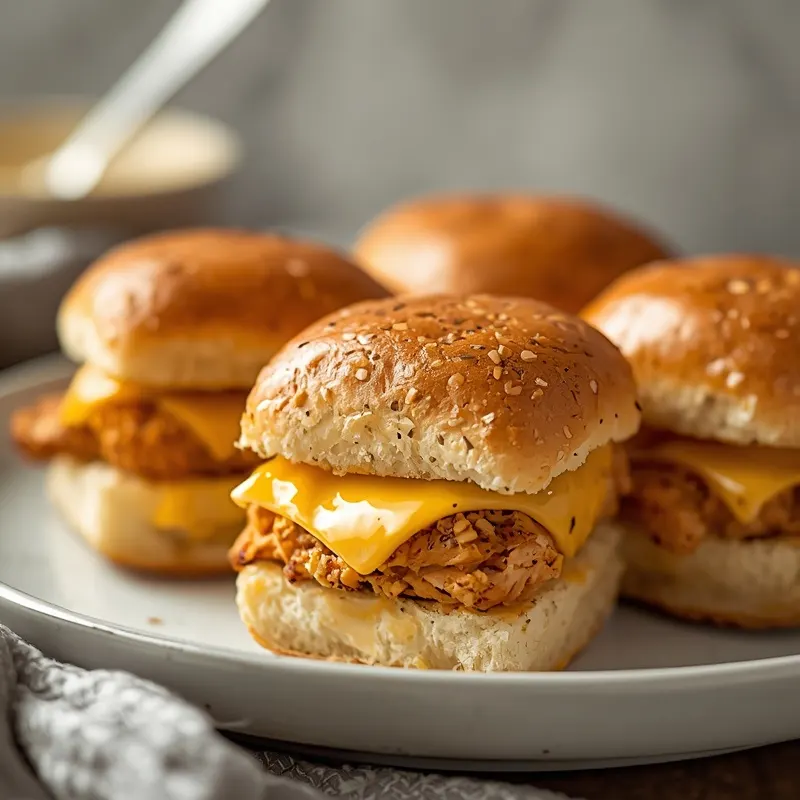 Cheesy Garlic Butter Chicken Sliders Cheesy Garlic Butter Chicken Sliders