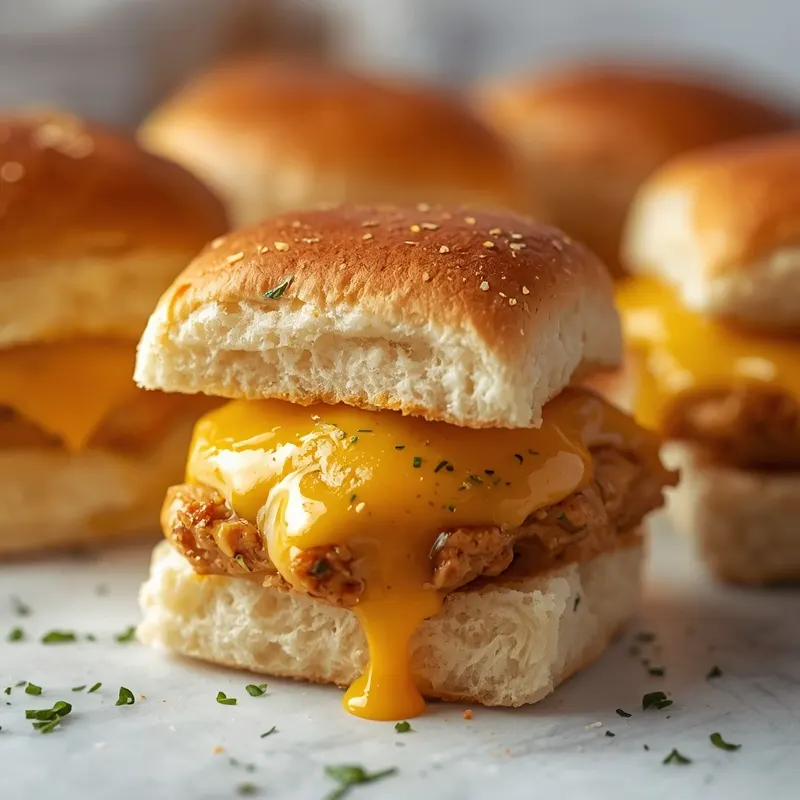 Cheesy Garlic Butter Chicken Sliders Cheesy Garlic Butter Chicken Sliders