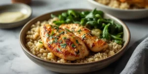 Fresh Garlic Herb Chicken Quinoa Bowls