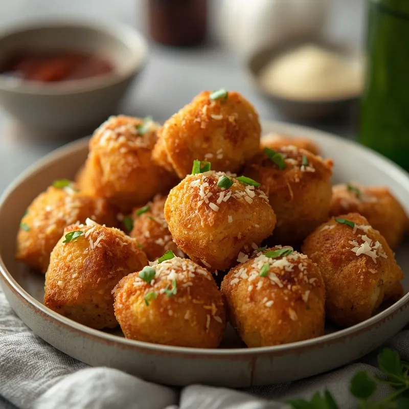 Golden Garlic Parmesan Chicken Bites Golden Garlic Parmesan Chicken Bites