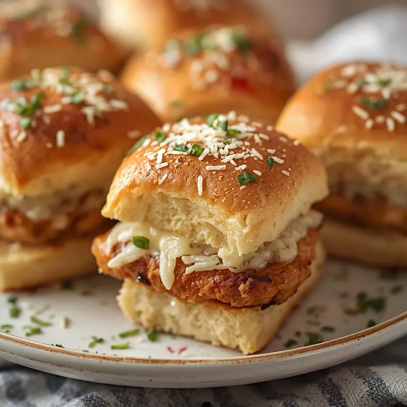 Cheesy Garlic Parmesan Chicken Sliders Cheesy Garlic Parmesan Chicken Sliders