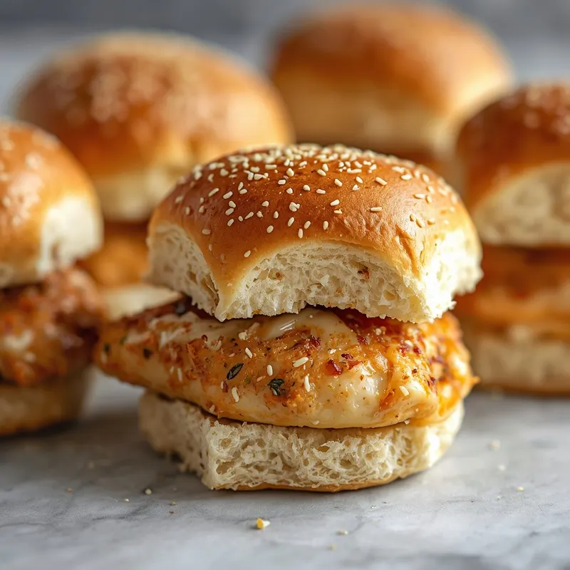 Cheesy Garlic Parmesan Chicken Sliders Cheesy Garlic Parmesan Chicken Sliders