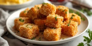 Crispy Garlic Parmesan Salmon Bites