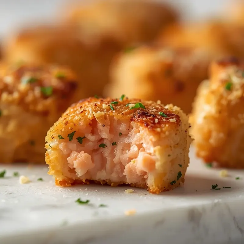 Crispy Garlic Parmesan Salmon Bites Crispy Garlic Parmesan Salmon Bites