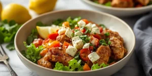 Fresh Greek Chicken Wrap Bowls