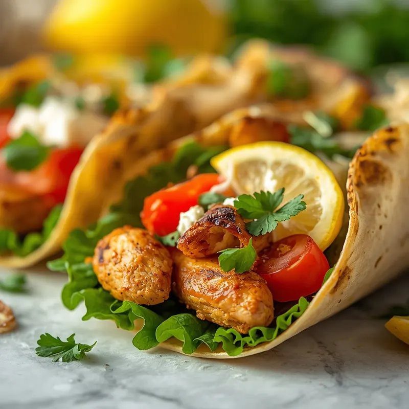 Fresh Greek Chicken Wrap Bowls Fresh Greek Chicken Wrap Bowls