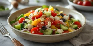 Fresh Greek Cucumber Feta Salad