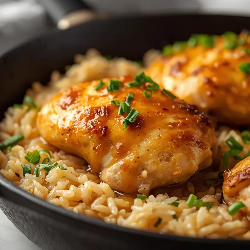 Golden Honey Garlic Chicken Rice Bake Golden Honey Garlic Chicken Rice Bake