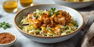 Fresh Honey Mustard Chicken Slaw Bowls