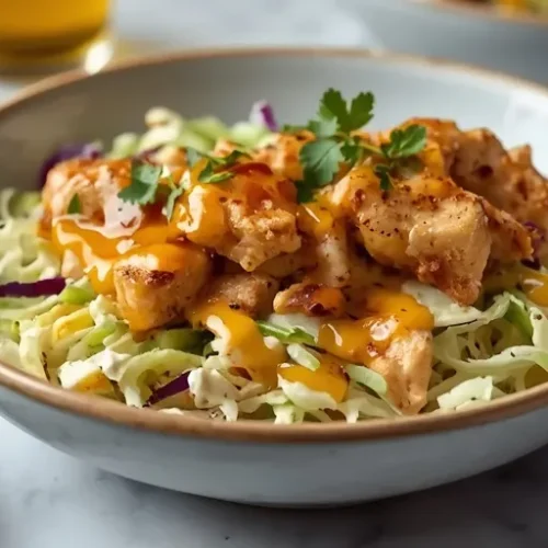 honey mustard chicken slaw bowls recipe