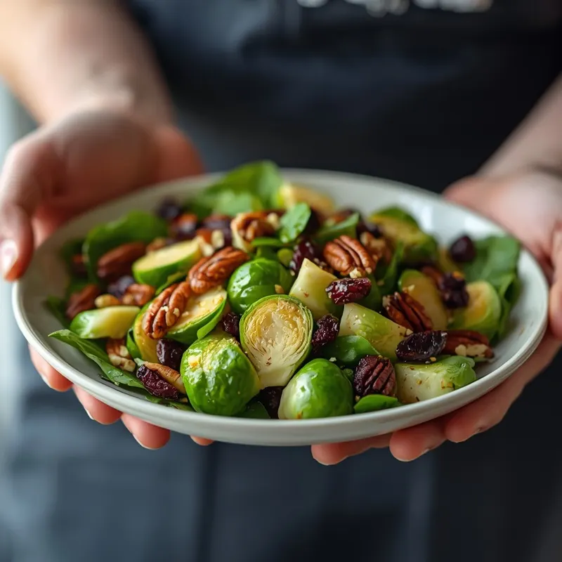 Fresh Maple Mustard Brussels Salad