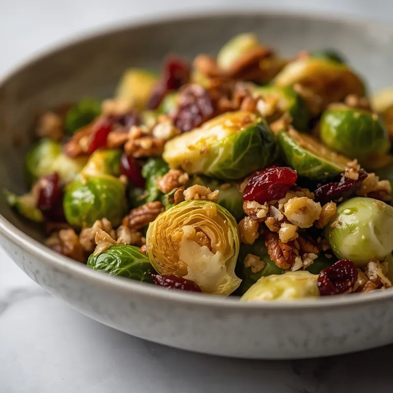 Fresh Maple Mustard Brussels Salad