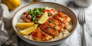 Colorful Meal Prep Mediterranean Chicken Rice Bowls