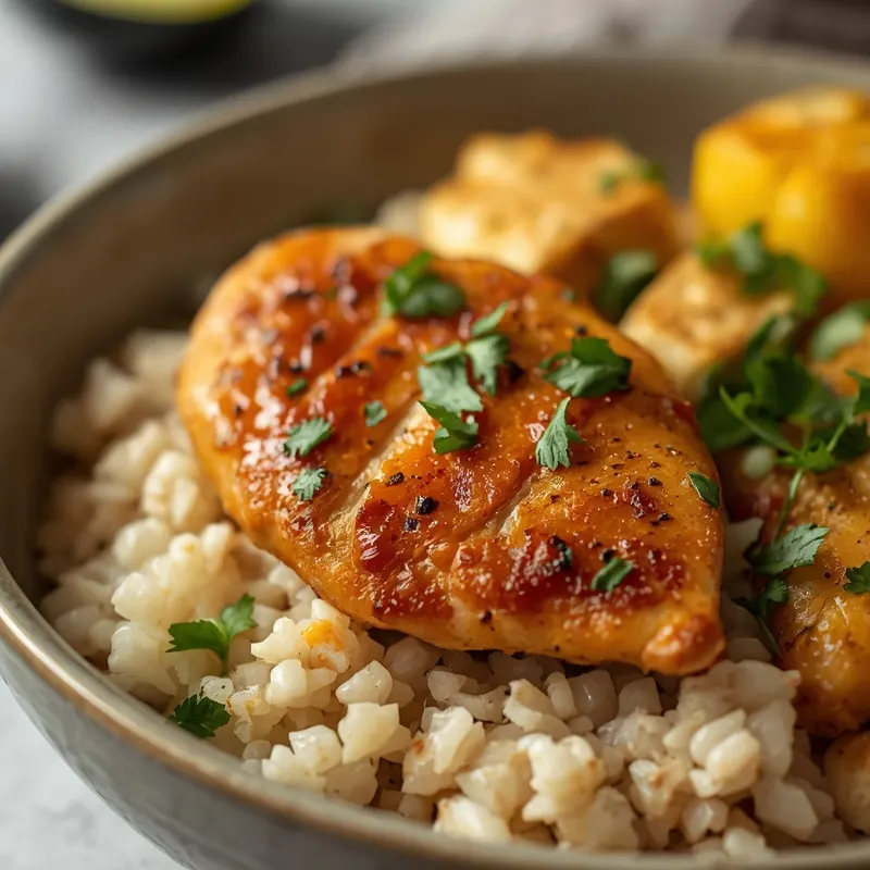 Colorful Meal Prep Mediterranean Chicken Rice Bowls