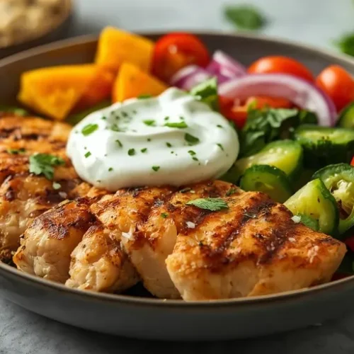 mediterranean chicken tzatziki bowls recipe