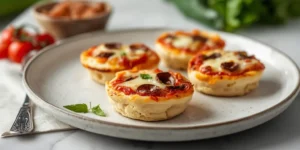 Colorful Mini Veggie Pizza Cups