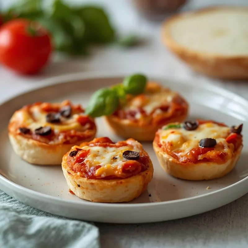 Colorful Mini Veggie Pizza Cups Colorful Mini Veggie Pizza Cups