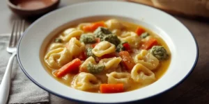 Cozy One Pot Creamy Tortellini Vegetable Soup