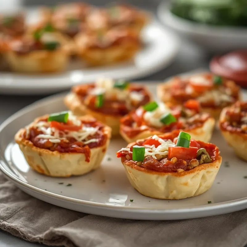 Cheesy Pizza Casserole Cups Cheesy Pizza Casserole Cups