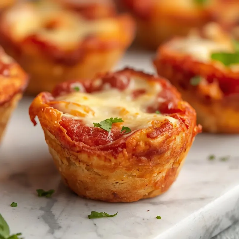 Cheesy Pizza Casserole Cups Cheesy Pizza Casserole Cups