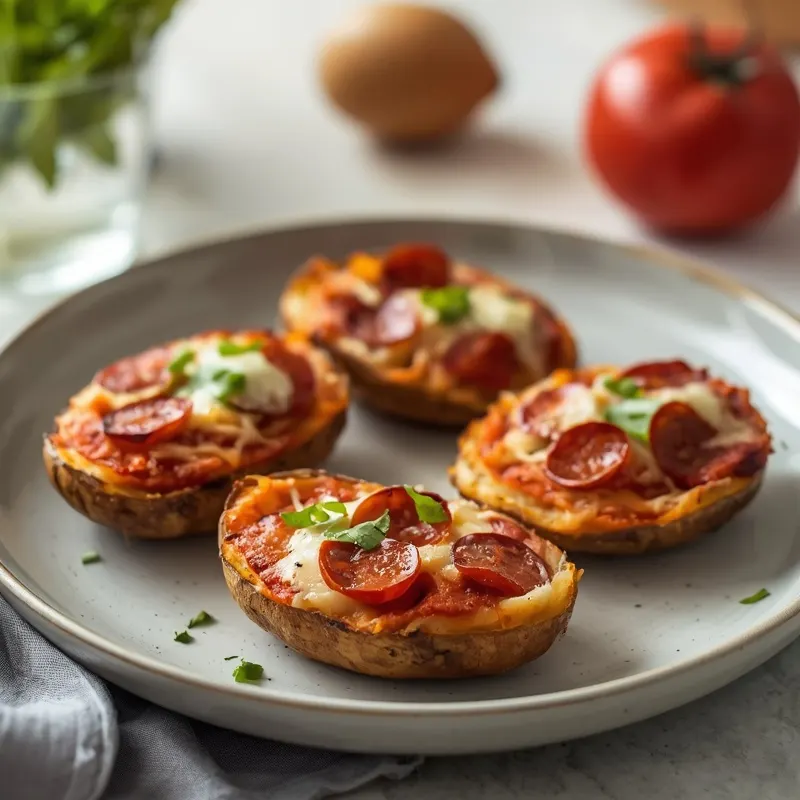 Cheesy Pizza Potato Skins Cheesy Pizza Potato Skins