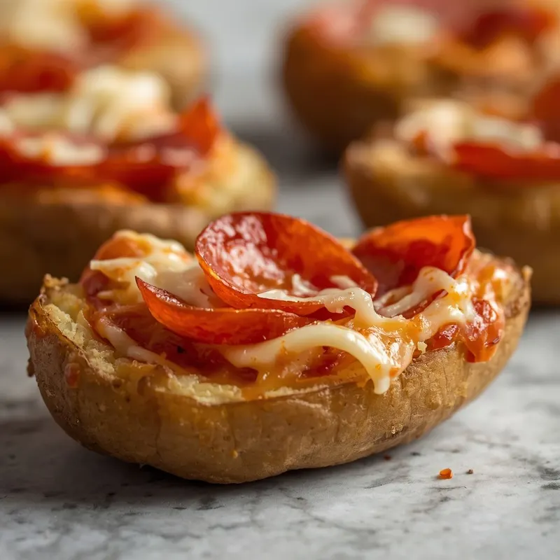 Cheesy Pizza Potato Skins Cheesy Pizza Potato Skins