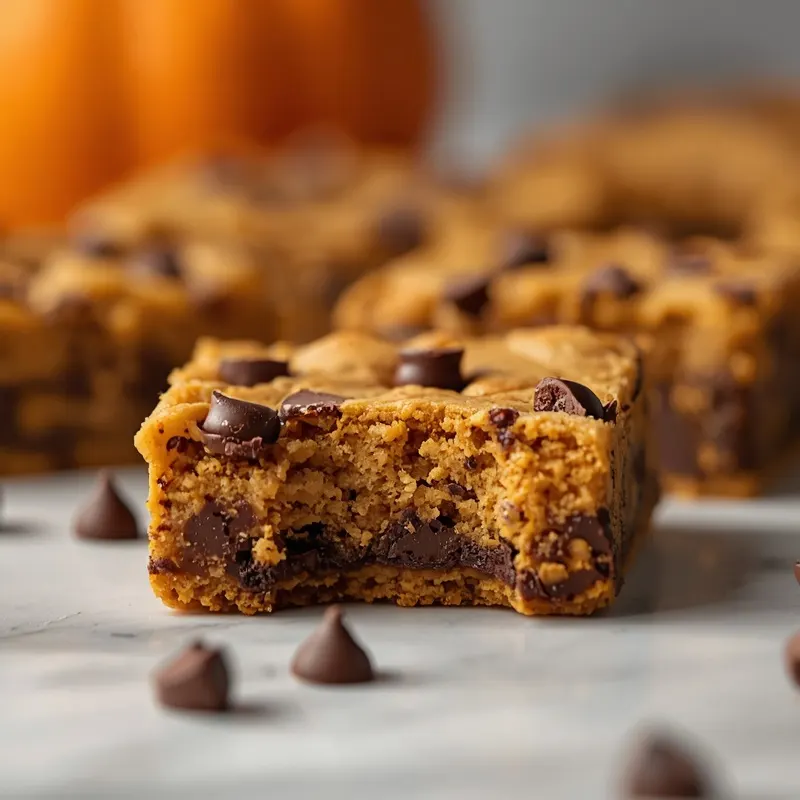 Soft Pumpkin Chocolate Chip Lunchbox Bars with Cozy Fall Flavor