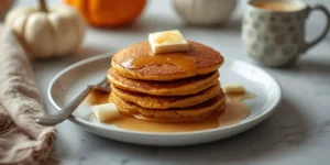 Fluffy Pumpkin Cottage Cheese Pancakes
