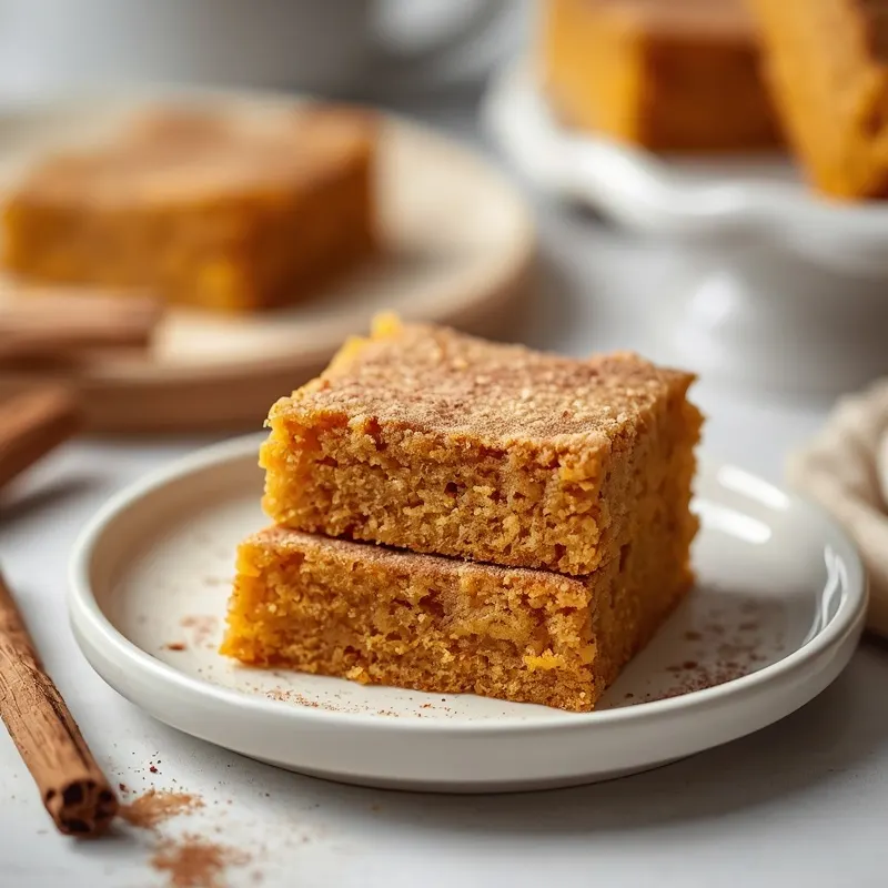 Soft Pumpkin Snickerdoodle Bars