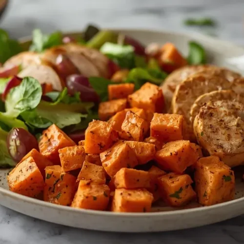 roasted sweet potato chicken salad recipe