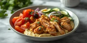 Fresh Rotisserie Chicken Hummus Bowls
