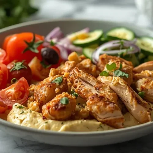 rotisserie chicken hummus bowls recipe