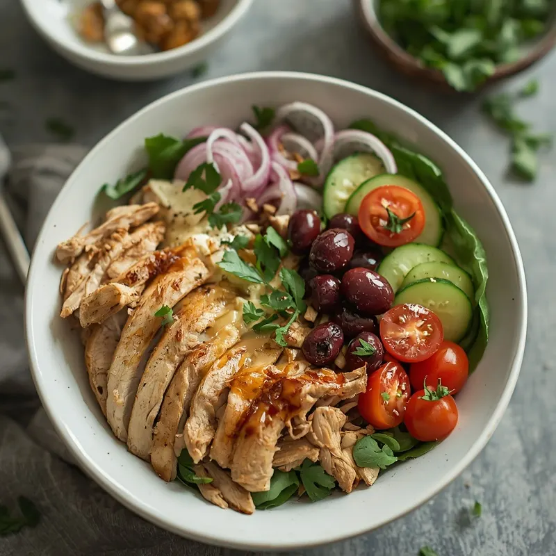 Fresh Rotisserie Chicken Hummus Bowls