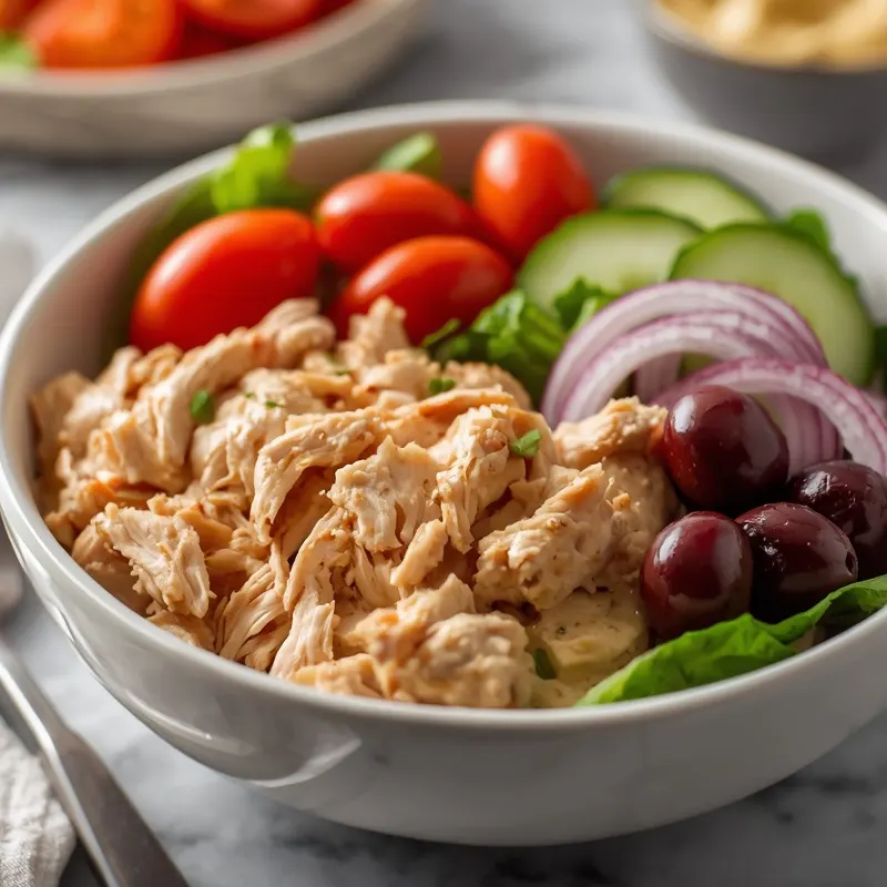 Fresh Rotisserie Chicken Hummus Bowls