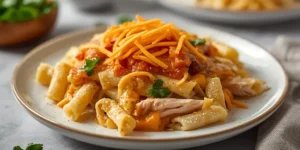 Cheesy Rotisserie Chicken Noodle Bake