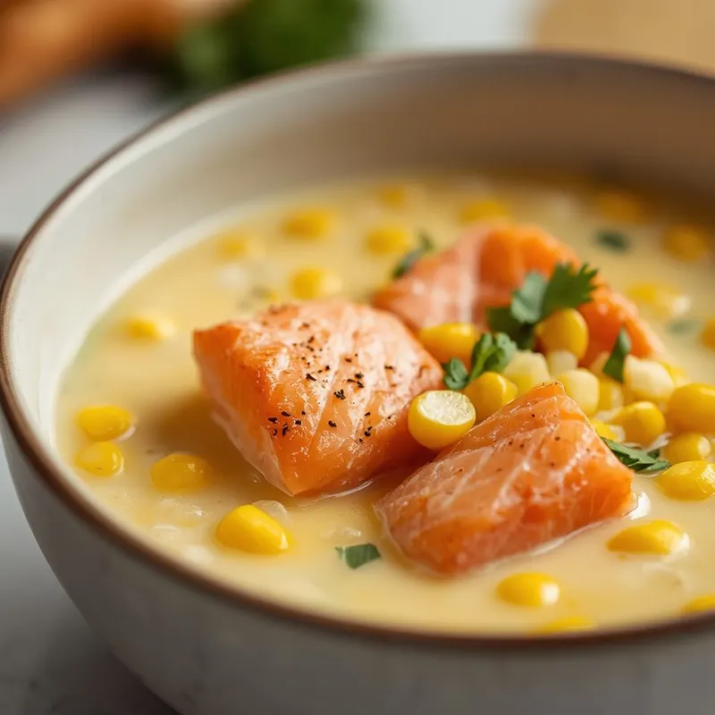 Creamy Salmon Corn Chowder Bowls Creamy Salmon Corn Chowder Bowls