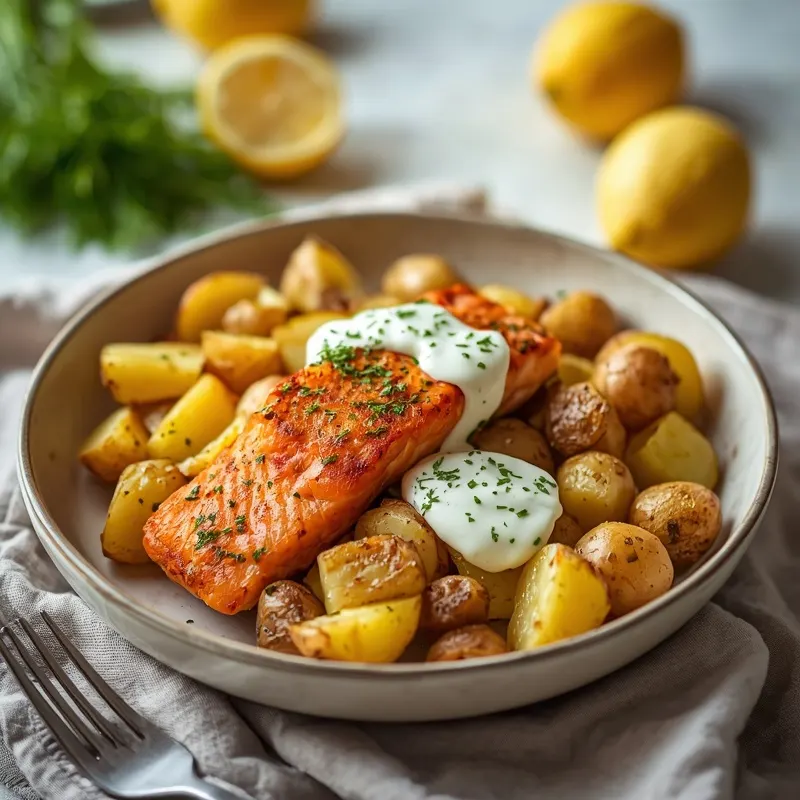 Fresh Salmon Dill Potato Bowls