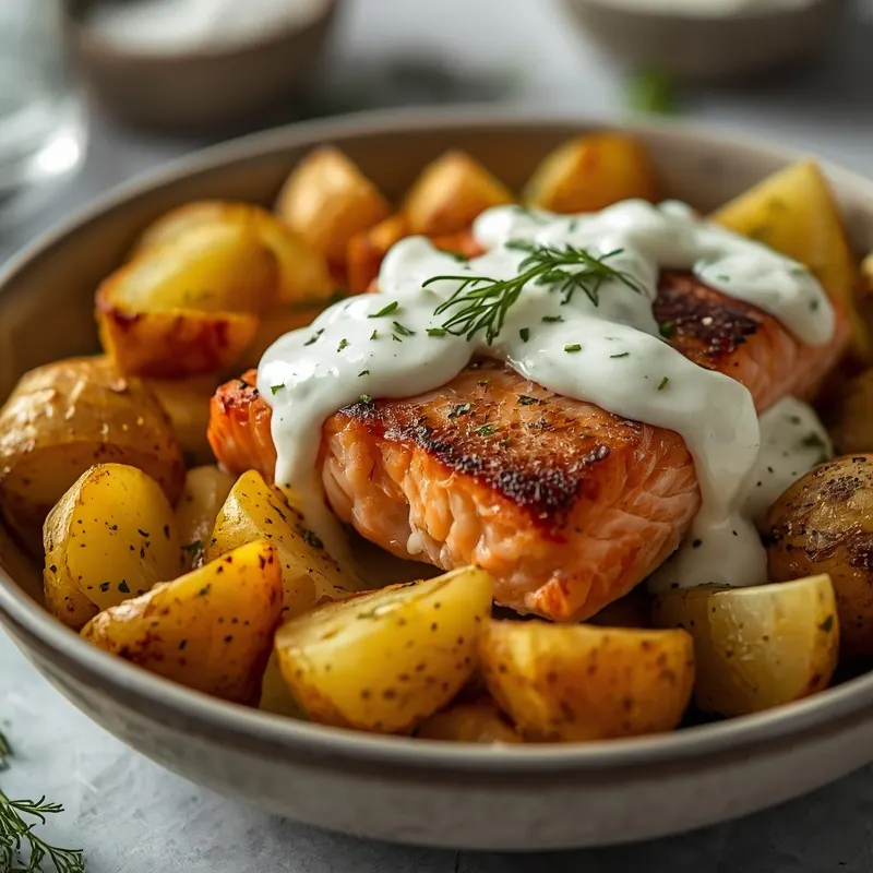 Fresh Salmon Dill Potato Bowls