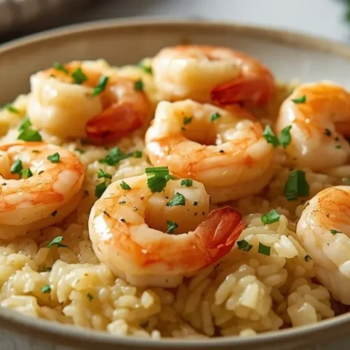 shrimp garlic butter rice bake recipe