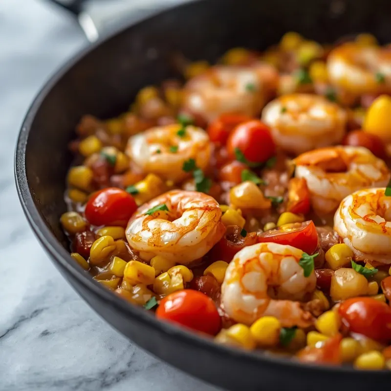 Creamy Shrimp Street Corn Skillet Creamy Shrimp Street Corn Skillet