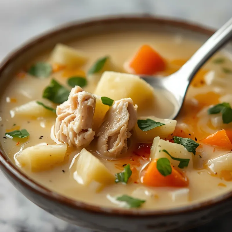 Creamy Slow Cooker Chicken Potato Soup Creamy Slow Cooker Chicken Potato Soup