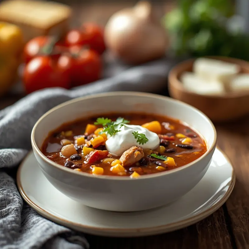 Hearty Slow Cooker Chicken Taco Soup Hearty Slow Cooker Chicken Taco Soup