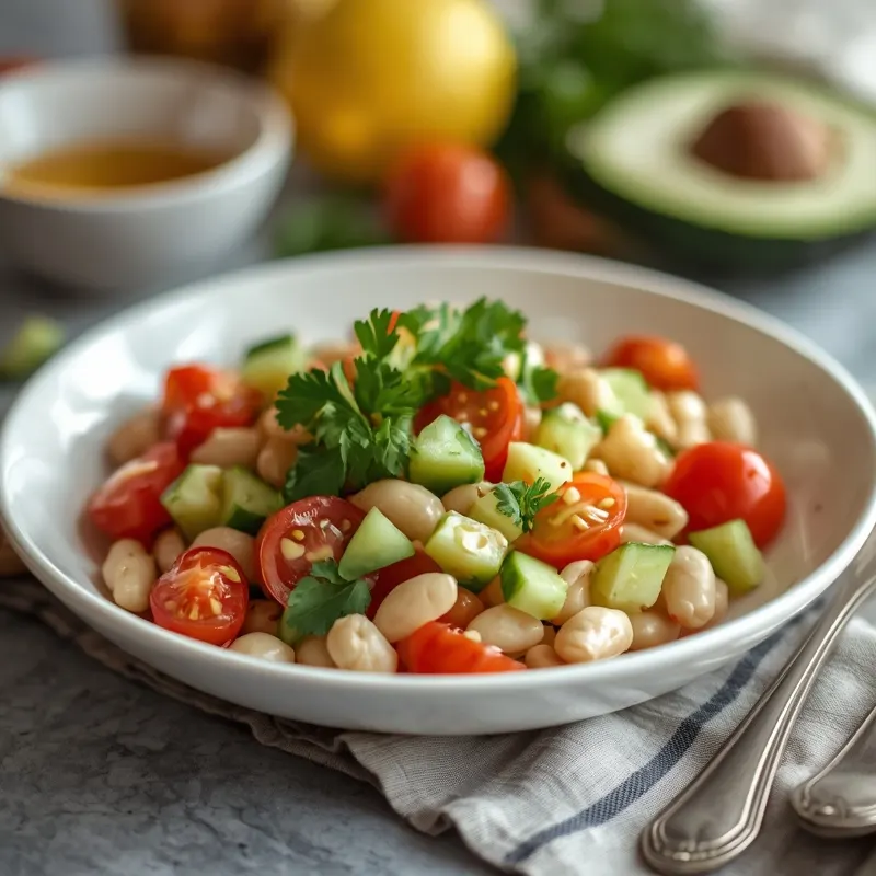 Fresh White Bean Cucumber Lunch Salad Fresh White Bean Cucumber Lunch Salad