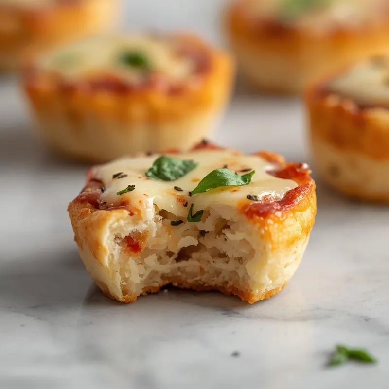 Cheesy White Garlic Chicken Pizza Bites Cheesy White Garlic Chicken Pizza Bites