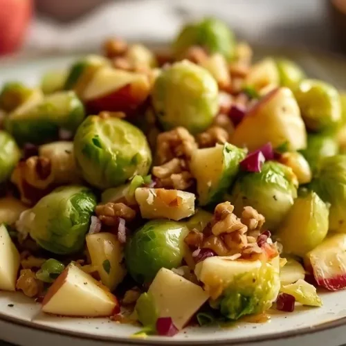 apple cheddar brussels sprouts salad recipe