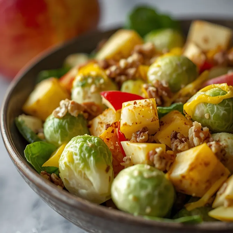Fresh Apple Cheddar Brussels Sprouts Salad Fresh Apple Cheddar Brussels Sprouts Salad