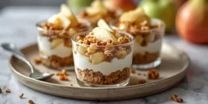 Creamy Apple Pear Yogurt Parfait Cups