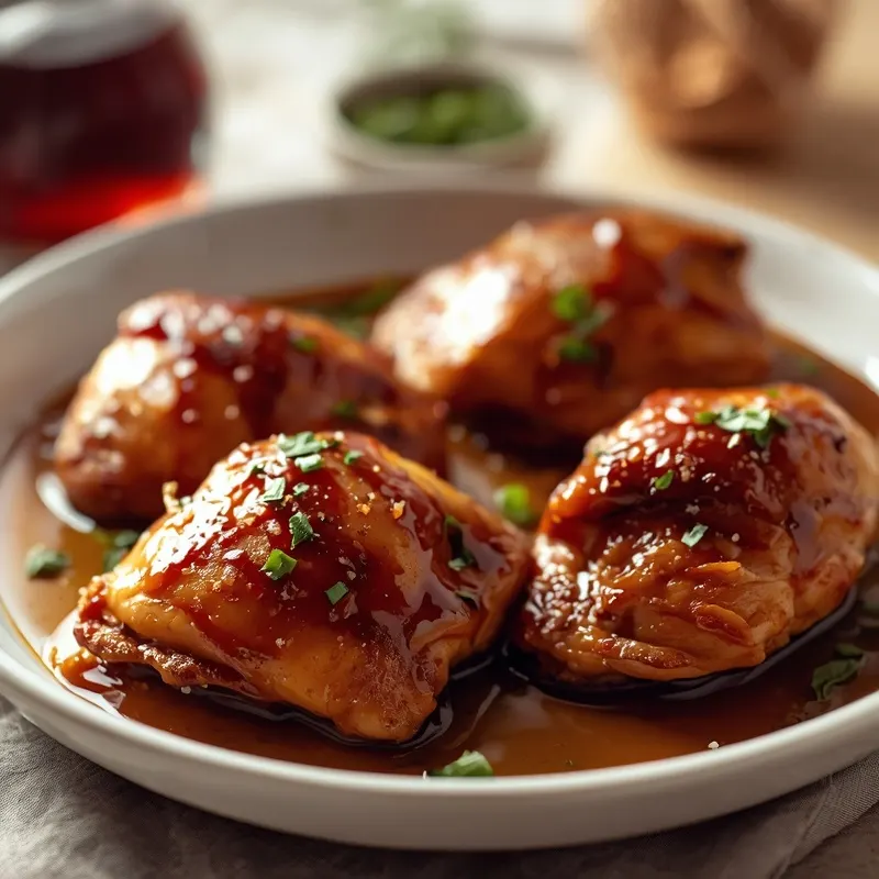 Golden Baked Brown Sugar Garlic Chicken Thighs