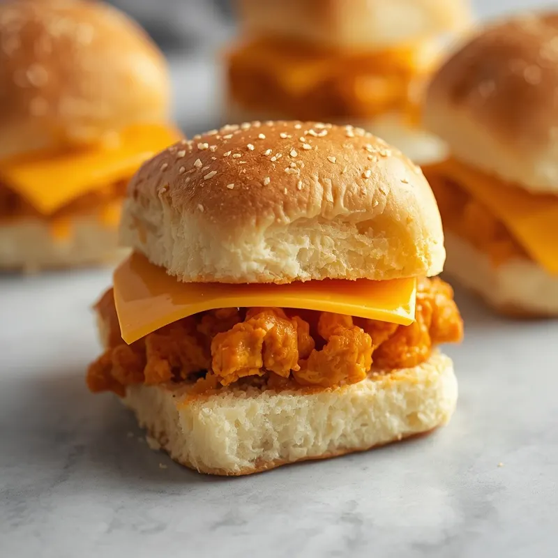 Golden Baked Buffalo Chicken Sliders