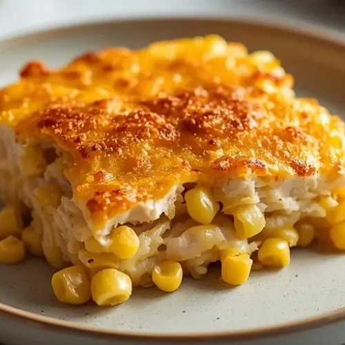 baked cheesy chicken corn casserole recipe